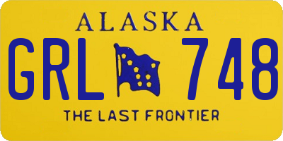 AK license plate GRL748