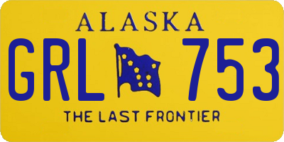 AK license plate GRL753