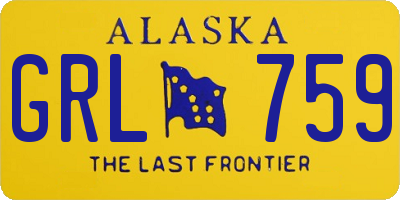 AK license plate GRL759