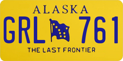 AK license plate GRL761