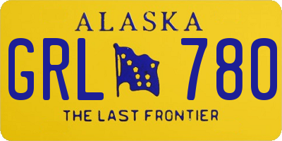 AK license plate GRL780