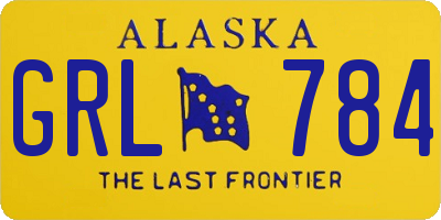 AK license plate GRL784