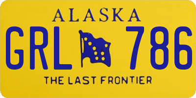 AK license plate GRL786