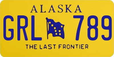 AK license plate GRL789