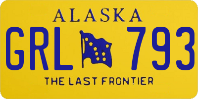 AK license plate GRL793