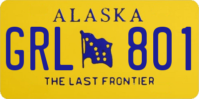 AK license plate GRL801