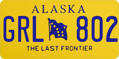 AK license plate GRL802