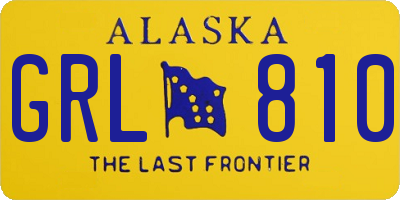 AK license plate GRL810