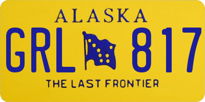 AK license plate GRL817