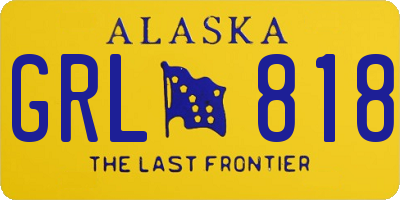 AK license plate GRL818