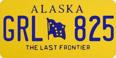 AK license plate GRL825