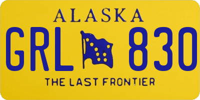 AK license plate GRL830