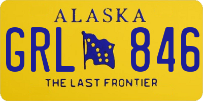 AK license plate GRL846