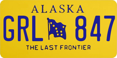 AK license plate GRL847