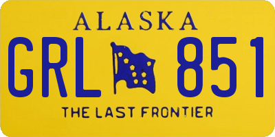 AK license plate GRL851
