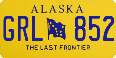 AK license plate GRL852