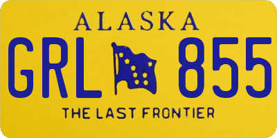 AK license plate GRL855