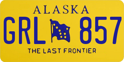 AK license plate GRL857