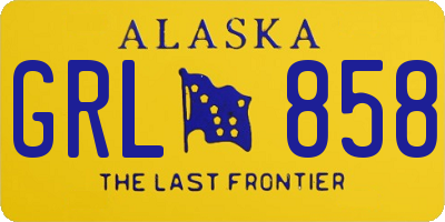AK license plate GRL858