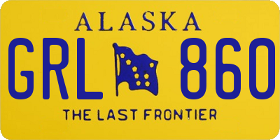 AK license plate GRL860
