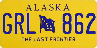 AK license plate GRL862