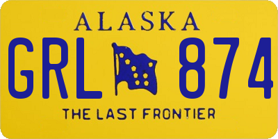 AK license plate GRL874