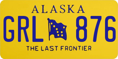 AK license plate GRL876
