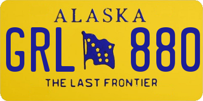 AK license plate GRL880