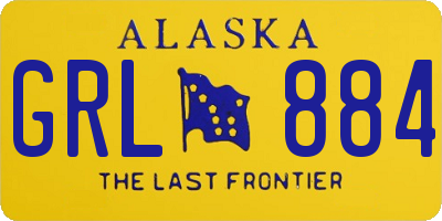 AK license plate GRL884