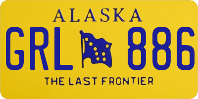 AK license plate GRL886
