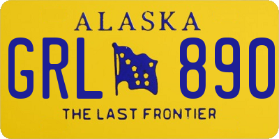 AK license plate GRL890