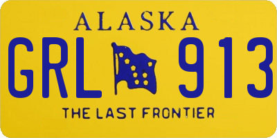 AK license plate GRL913