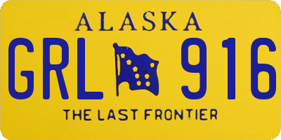 AK license plate GRL916