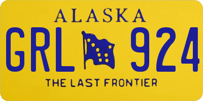AK license plate GRL924