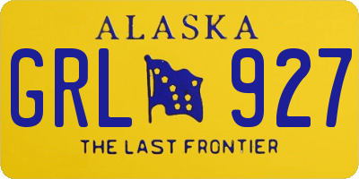 AK license plate GRL927