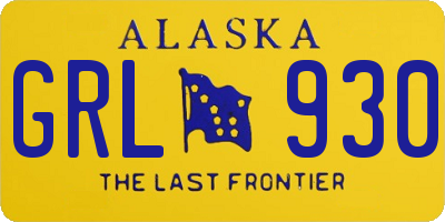 AK license plate GRL930