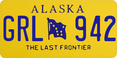AK license plate GRL942
