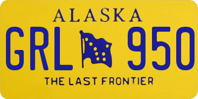 AK license plate GRL950