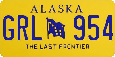 AK license plate GRL954