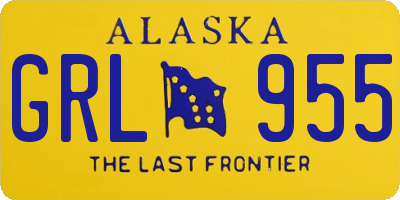 AK license plate GRL955