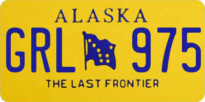 AK license plate GRL975