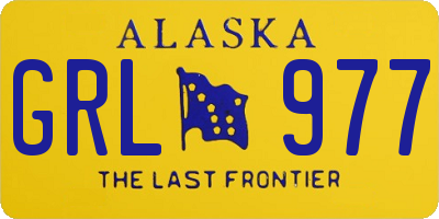 AK license plate GRL977