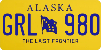 AK license plate GRL980
