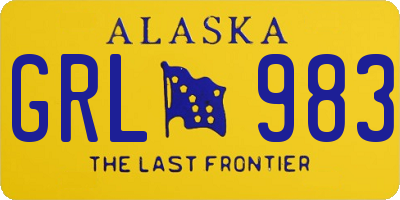 AK license plate GRL983
