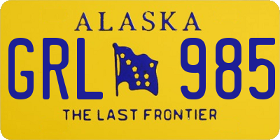 AK license plate GRL985