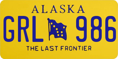 AK license plate GRL986
