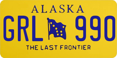 AK license plate GRL990