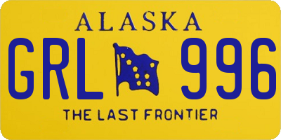 AK license plate GRL996