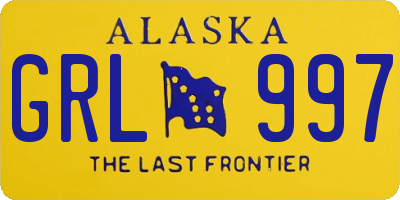 AK license plate GRL997