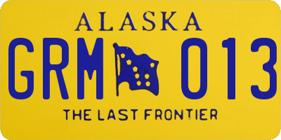 AK license plate GRM013